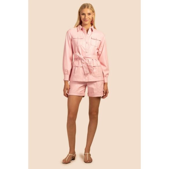 💕TRINA TURK💕 Baristo Short ~ Leatherette Desert Rose Pink 10 NWT - Picture 8 of 15